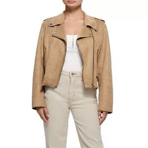 guess suede moto jacket